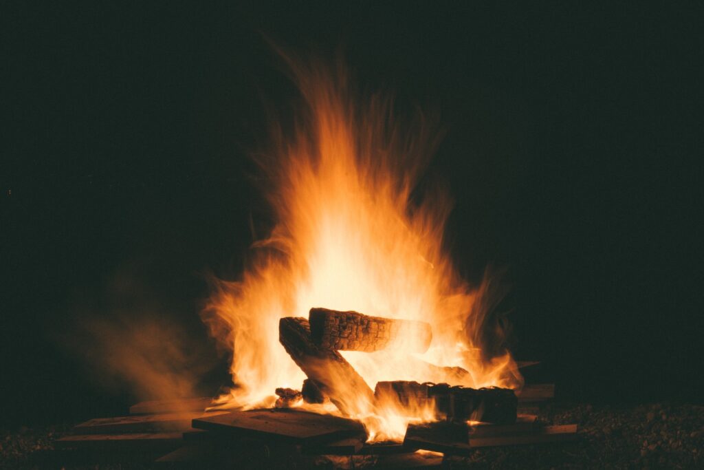 fire during night time