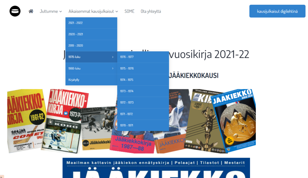 Jääkiekkokirja 2022 – 2023 julkaistaan lokakuussa 2022